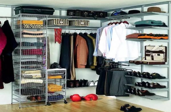 Встроенная гардеробная – требования, схема хранения + фото