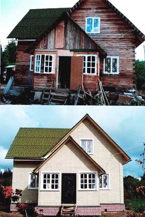 знаю  Как отреставрировать и отремонтировать старый деревянный дом своими руками: Обзор — Фото до и после +Видео
