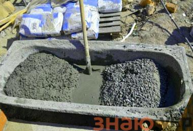 знаю Необходимые пропорции бетона необходимы? Приготовление своими руками- цемент и песок для фундамента +Фото