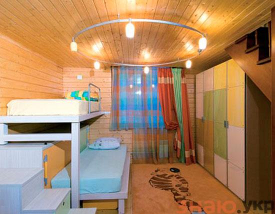 знаю Как сделать детскую комнату в доме из бруса или бревна: примеры интерьера и дизайна комнат- Обзор +Видео