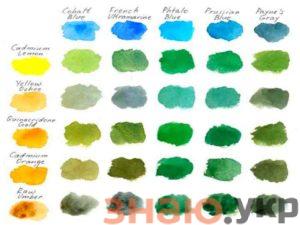 знаю Как получить зеленый цвет при смешивании красок – правила подбора цвета