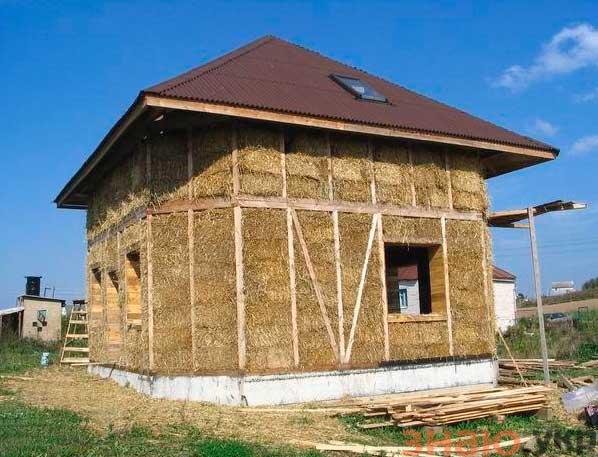знаю Как построить Глинобитный, быстровозводимый каркасный дом своими руками: утепление глиной+солома — Видео